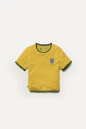 Camiseta Brasil '82 Amarela Feminina